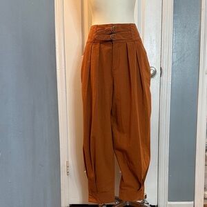 Free People Cinnamon Pleated Trousers